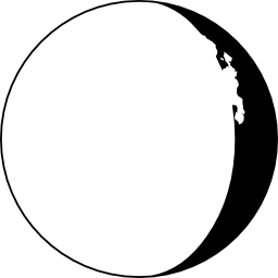 okrągły symbol pogody w fazie księżyca ikona