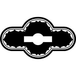 forma del buco della serratura orizzontale icona