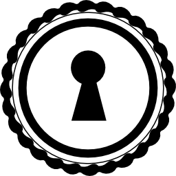 buco della serratura a forma circolare icona