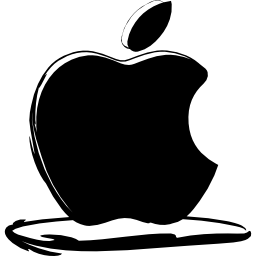 apple geschetst logo icoon