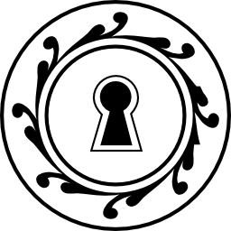 Circular keyhole shape icon