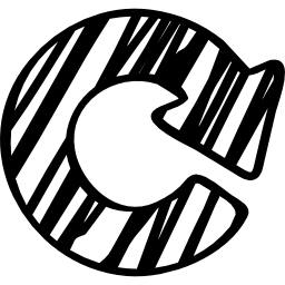 flecha circular bosquejada icono
