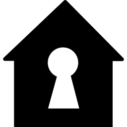ojo de cerradura en forma de hogar icono