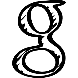 google bosquejó el logotipo de la letra social icono