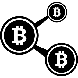 red bitcoin icono