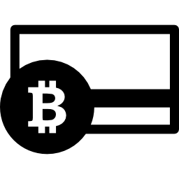 tarjeta de crédito bitcoin icono