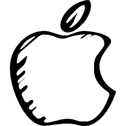 apple geschetst logo icoon