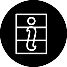 símbolo circular de información icono