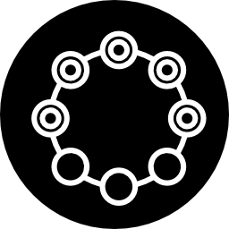 simbolo circolare dell'interfaccia del contorno del cerchio dei cerchi icona