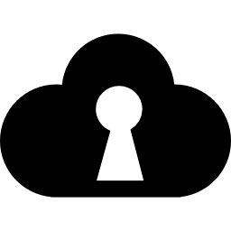 Keyhole tool in a cloud shape icon