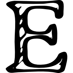 etsy skizzierte das umriss-symbol des sozialen buchstabenlogos icon