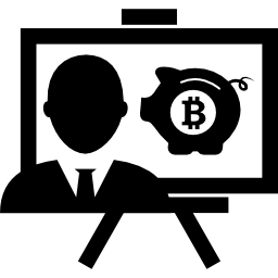 presentación bitcoin icono