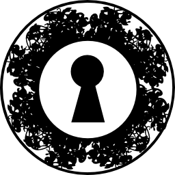 forma circolare dello strumento del buco della serratura icona