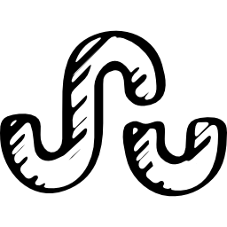 stumbleupon skizzierte das symbol der sozialen logo-umrissschnittstelle icon