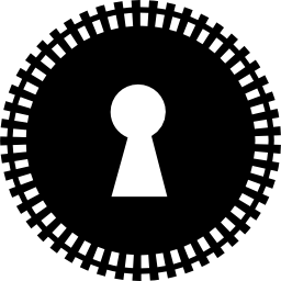 buco della serratura in un cerchio icona