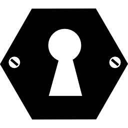 forma esagonale del buco della serratura icona