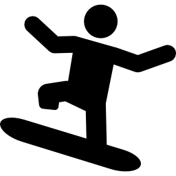 Paralympic alpine ski silhouette icon