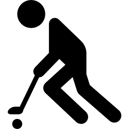 het silhouet van de hockeyspeler icoon