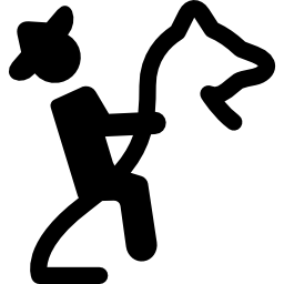 charreria multisport symbool van een paard met een cowboy icoon
