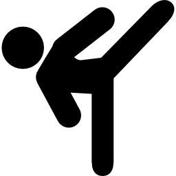 Person practicing kickboxing icon