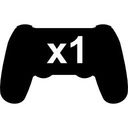 1 人用のゲーム コントロール インターフェイス シンボル icon