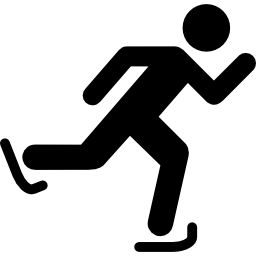 Ice skating silhouette icon