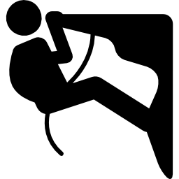 Climbing silhouette icon