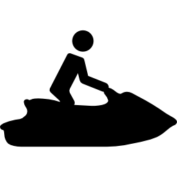 Jet boating sport silhouette icon