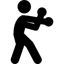 silhouette de boxe Icône