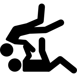 lucha de siluetas de judo olímpico icono
