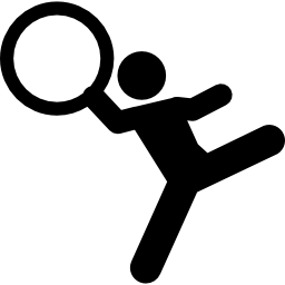 individuele gymnastiekoefening met een bal icoon