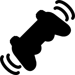 vibrationsspielsteuerung schwarze werkzeugform icon
