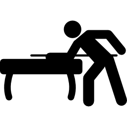 Person playing billiard icon