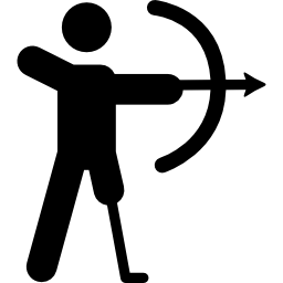 Paralympic shooting silhouette icon