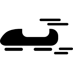 olympisch bobslee bewegend silhouet icoon