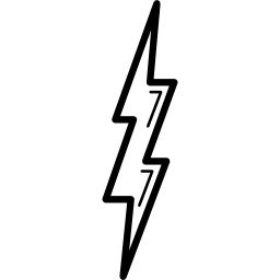 Bolt shape outline symbol icon
