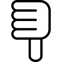 contour du symbole de base du pouce vers le bas Icône