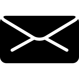 símbolo da interface do envelope preto Ícone