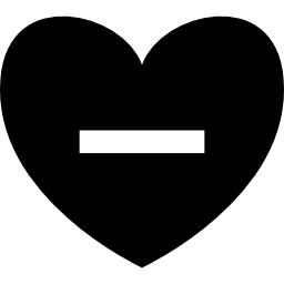 Negative heart icon