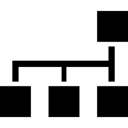 blokkenschema van vierkanten en lijnen icoon