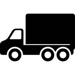 Truck side view pointing to left direction icon