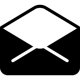 Open envelope back interface symbol of email icon