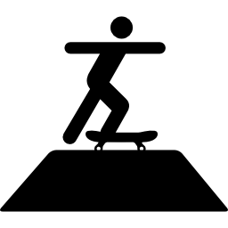 skateboard sportieve skater schaatsen silhouet icoon