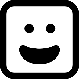 Счастливый улыбающийся смайлик с открытым ртом иконка
