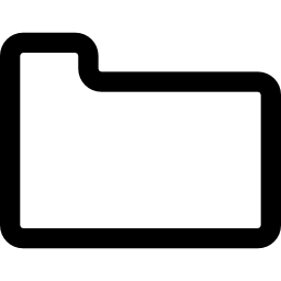 White folder outline interface symbol icon