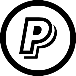logotipo da carta do paypal em um círculo Ícone