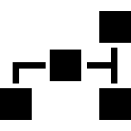 schema di blocchi di quadrati neri icona