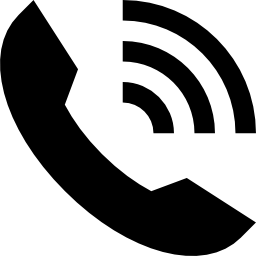 símbolo da interface auricular do telefone com linhas de som Ícone