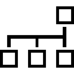 Graphic of squares and lines for business interface icon