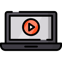 Laptop player icon